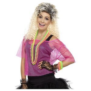 Smiffys Womens/Ladies Fishnet Costume Top / Neon Pink